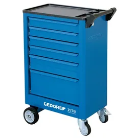 Gedore Werkzeugwagen Stahl 605 x 375 x 930 mm blau/schwarz 6 Schubladen