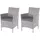 Mendler Halden Gartensessel 59 x 60 x 83 cm grau/anthrazit 2 St.