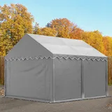 TOOLPORT Lagerzelt 3x4 m Zelthalle Unterstand Weidezelt PVC Plane 700 N wasserdicht in grau - (2330)