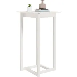 vidaXL Bartisch 60 x 60 x 110 cm Weiß