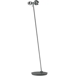 Top Light Puk Mini Floor Mini Twin Stehleuchte 2x Linse klar / 2x Glas matt | Standard-Fassung | chrommatt