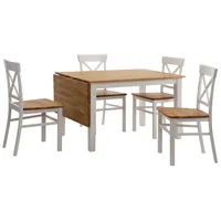 Home Affaire Essgruppe »Samba« Set, 5 Stk. tlg. mit ausklappbarem Esstisch