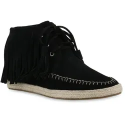 Damen Mokassins in Schwarz