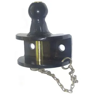 GW Anhängerkupplung Kugelkopf Zugmaul Kombikupplung Kupplungskopf Traktor Schwarz 50mm 1500kg 3000kg