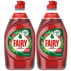 Fairy Fairy Spülmittel Ultra Konzentrat Granatapfel 450ml – Gegen Fett (2er Geschirrspülmittel