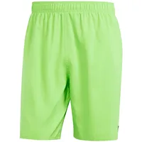 Adidas Herren Solid CLX Classic-Length Swim Shorts Badehose, Lucid Lime/White, M