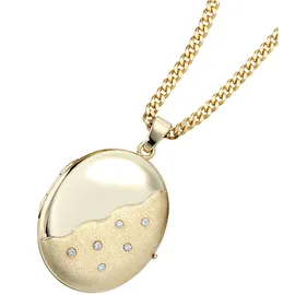 Jobo Medaillon oval 585 Gold Gelbgold