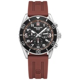 Swiss Alpine Military Herren Uhr Chronograph Analog Quarz 7029.9836SAM Silikon