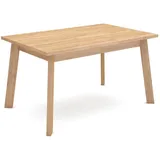 SKRAUT HOME Esszimmertisch, 140x90x75cm, Für 6 Gäste, Hölzerne Beine, Eiche - Beige