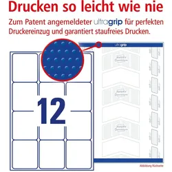AVERY Zweckform Adress-Etiketten, 63,5 x 72,0 mm, weiß