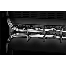 Renkforce RF-3525040 19 Zoll Netzwerkschrank-Kabelführung 2 HE 360° drehbare Kabelführungsbügel Schwarz