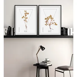 queence Bild »Trifolium«, (1 St.) queence Farbe Rahmen: schwarz + Farbe Bild(er): braun