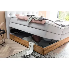Belanoti MARBO Boxspringbett 180x200 mit Bettkasten 7-Zonen Taschenfederkern Matratze inklusive Visco Topper Bett 180x200 Eiche in der Farbe Weissg... - Weiß