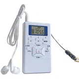Kripyery Tragbares Radio Mini-Radio Pocket FM Persönliches Radio für die Alten, Digital Tuning Stereo Radio Mini Receiver mit LCD-Bildschirm und Kopfhörer zum Gehen Joggen (Weiß)