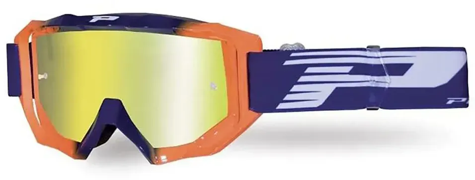 Progrip 3200-272 Offroad-brille - Blue / Orange - Yellow Mirror/CAT2