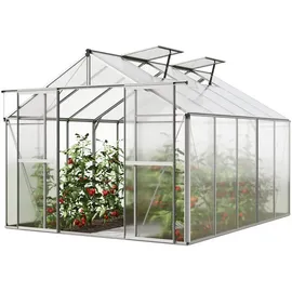 Gfp Gewächshaus Alu Grau HKP 6 mm 5,0 m2