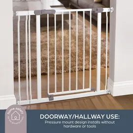 Dreambaby Treppenschutzgitter, Türschutzgitter Ava Gate Plus 75-108 cm Weiß