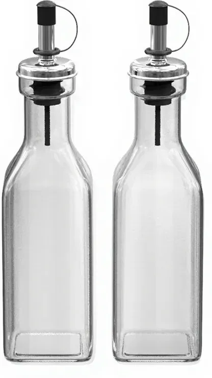 Set aus 2 ovalen Glasflaschen 160ml