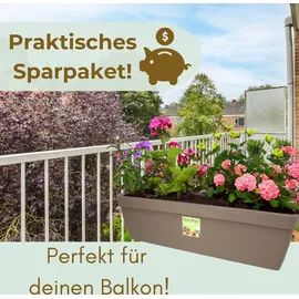 GarPet Blumenkasten 60 x 16 x 16 cm Schwarz