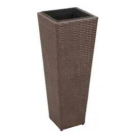 vidaXL Garten-Hochbeet 3-tlg. Poly Rattan Braun