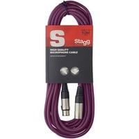 Stagg 10 m Hochwertiges XLR auf XLR-Stecker Mikrofon Kabel violett