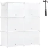 Woltu Schuhregal 94,5 x 109 x 35 cm mit 6 Schubladen weiß