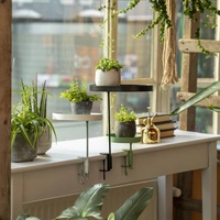 vidaXL Esschert Design Blumentopfhalter mit Klemme Rund Grün S
