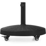 GOPLUS Sonnenschirmständer mit Rollen, Schirmständer für Schirmstöcke 38mm / 48mm, Sonnenschirm Ständer φ 45cm, Sonnenschirm Fuß 23kg, Marktschirmständer Balkonschirmständer Schwarz