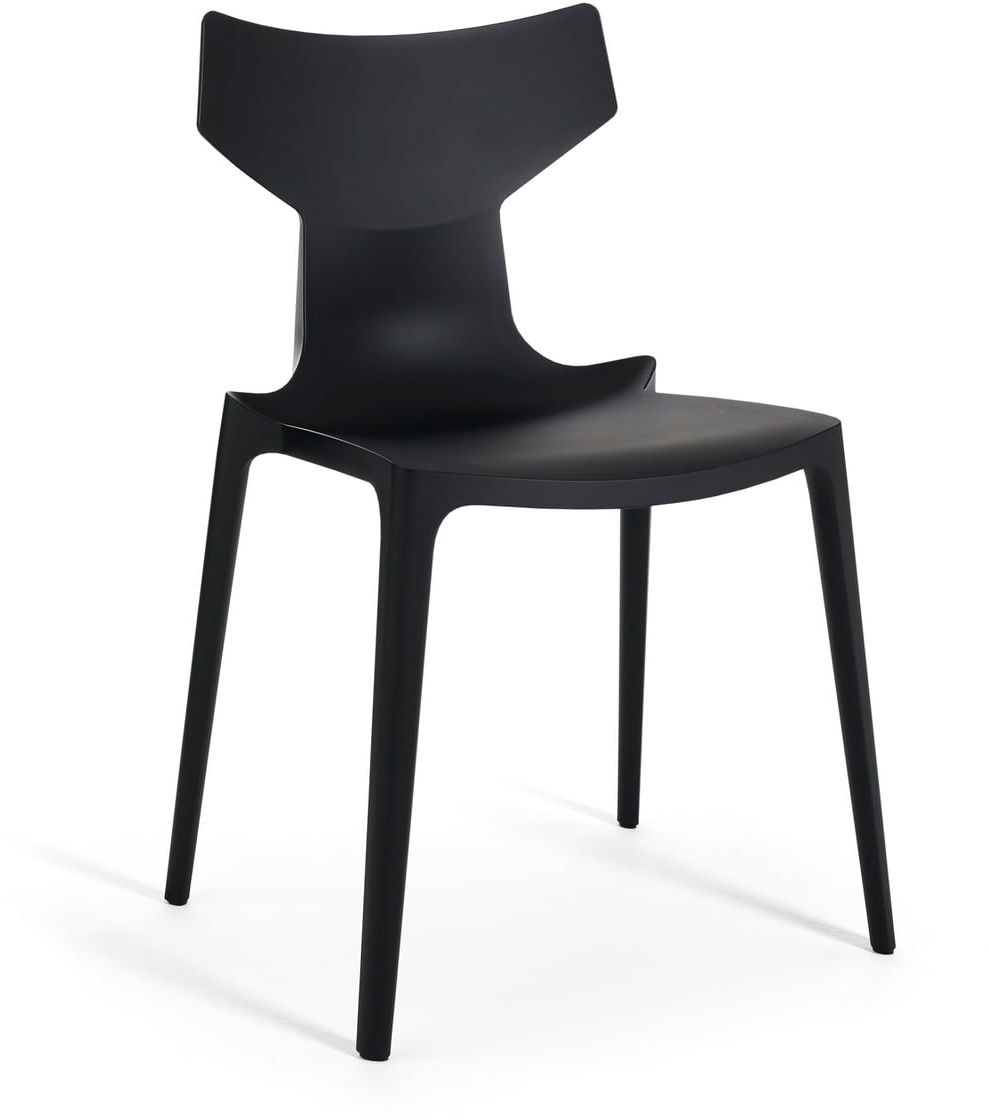 Kartell - Re-Chair Stuhl, powered by Illy, schwarz matt