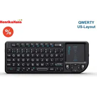 Rii X1 Mini Funk Tastatur mit Touchpad Multimedia Keys Keyboard US-Layout QWERTY