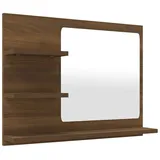 vidaXL Badspiegel Braun Eiche-Optik 60x10,5x45 cm Holzwerkstoff