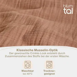 Blumtal Musselin Kupfer 135 x 200 cm + 40 x 80 cm