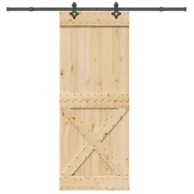 vidaXL Narvik rechts 90 x 210 cm Braun/Schwarz