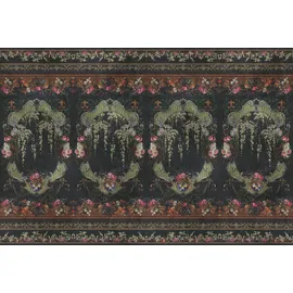 Living Walls Vintage-Florale Vliestapete 2,7 m x 0,02 m 1 St Blau/Rot/Schwarz