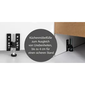 kochstation Kühlumbauschrank KS-Milan 60 x 60 x 166 cm Weiß