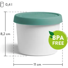 Springlane 4er-Set Eisbehälter für Speiseeis 400 ml, Aufbewahrungsbehälter, Gefrierdosen, Eis-Container BPA-frei in Lebensmittelqualität