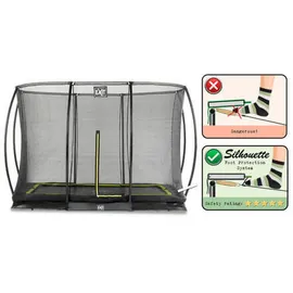 EXIT TOYS Silhouette Bodentrampolin 244 x 366 cm inkl. Sicherheitsnetz schwarz