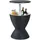 casa.pro Atessa Gartentisch 58 x 49 x 58 cm Rattanoptik Schwarz