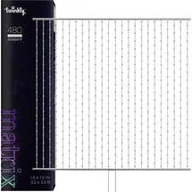 Twinkly Matrix RGB LED-Panel – 480 LEDs – 1 × 1 m – Transparent – App-gesteuert – Innenbereich – Smart Lighting - Silber/Transparent
