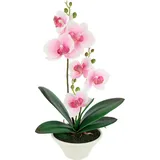 Kunstblume Kunstorchidee im Topf Orchidee, I.GE.A., Höhe 30 cm, 30cm künstliche Orchidee mit Blüten Phalaenopsis Kunstpflanze Pflanze rosa