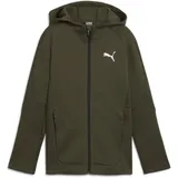 Puma EVOSTRIPE FZ Hoodie DK B, Jungen Schweiß, Dark Olive, 681803