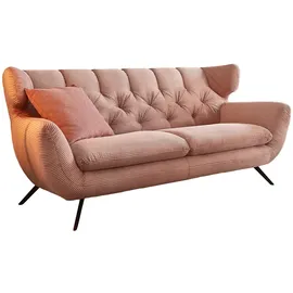 KAWOLA 2-Sitzer Charme Cord rosa