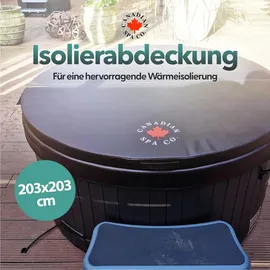 Canadian Spa Whirlpool-Isolierabdeckung Ø 203cm grau universal passend