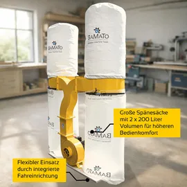 BAMATO Absauganlage AB-3900 mit Y-Adapter (400V)
