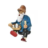 KWO Kunstgewerbe-Werkstätten Olbernhau GmbH Räuchermann Kantenhocker Katzenfreund BxTxH= 9x11x18cm NEU Rauchfigur Rauchmann