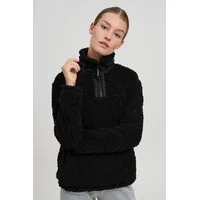 Oxmo Troyer OXElina 21800005-ME Teddypullover mit Stehkragen in Schwarz