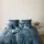 ELEGANTE Explorer Mako-Satin Ozeanblau 155 x 220 cm + 80 x 80 cm