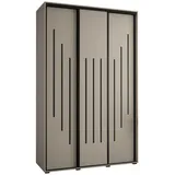 möbel kryspol Schwebetürenschrank Dakota 150 x 235,2 x 60 cm Schwarz
