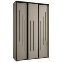 möbel kryspol Schwebetürenschrank Dakota 150 x 235,2 x 60 cm Schwarz