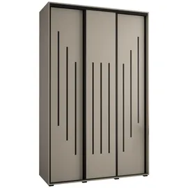 möbel kryspol Schwebetürenschrank Dakota 150 x 235,2 x 60 cm Schwarz